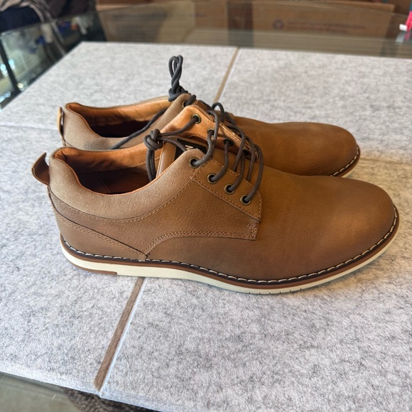 Steve Madden Landat Men's Cognac Brown Casual Oxford Shoes - Picture 3 of 7